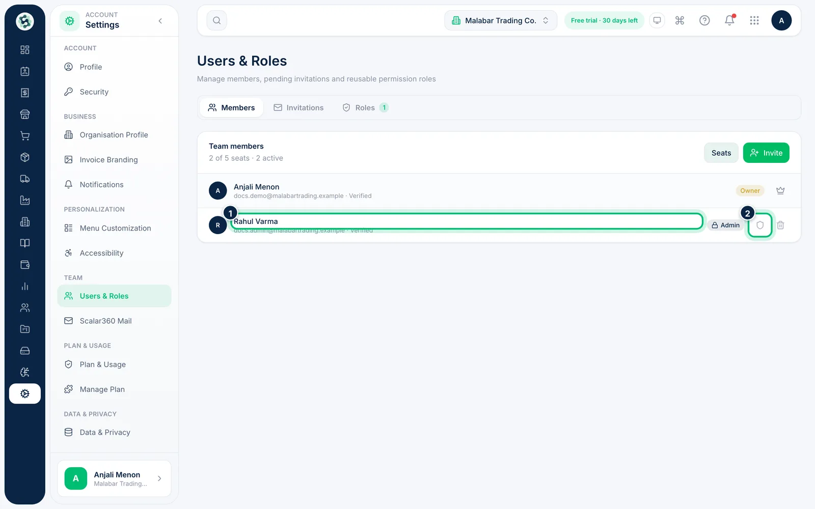 Scalar360 screen: Make the new Owner an Admin