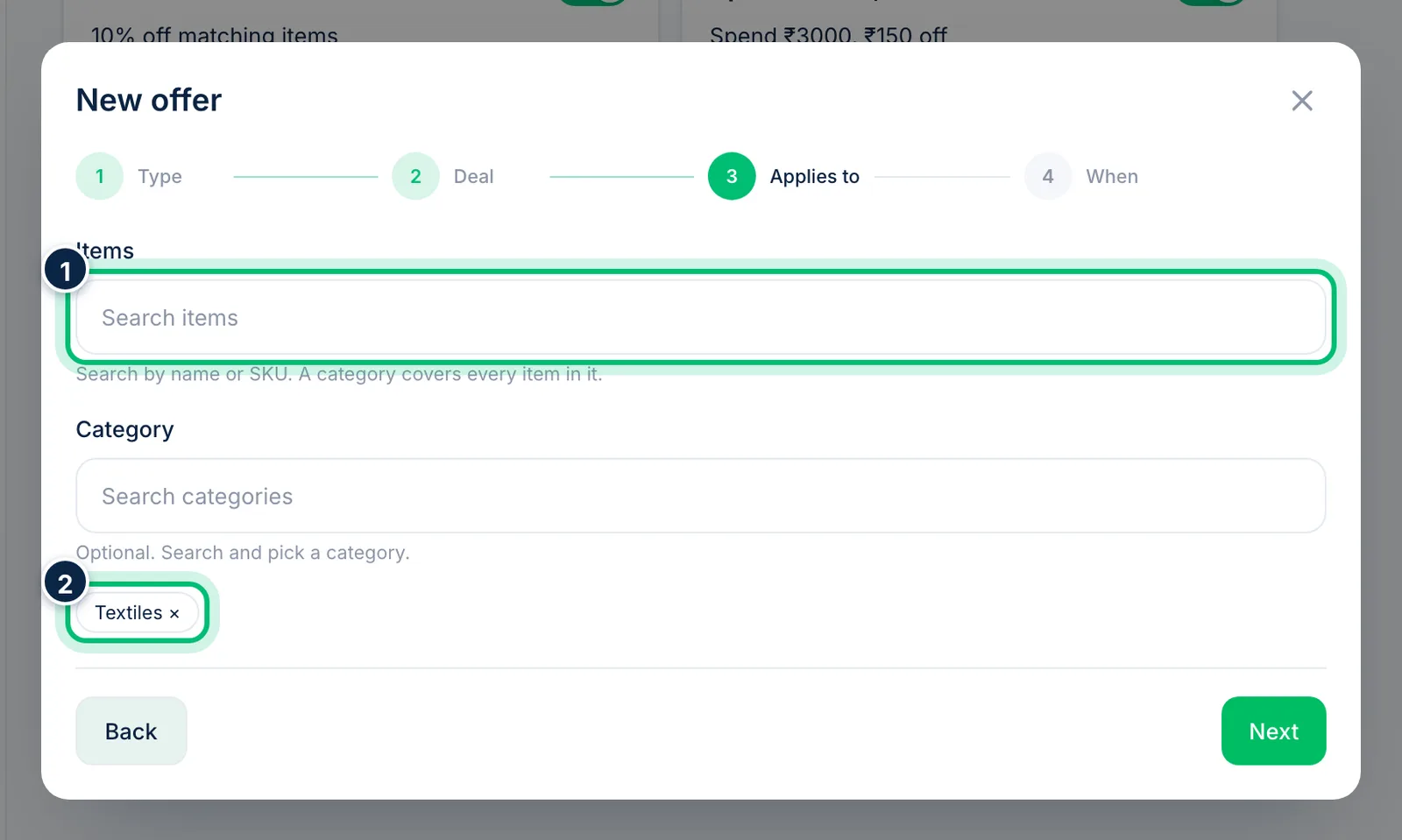 Scalar360 screen: Choose what it applies to