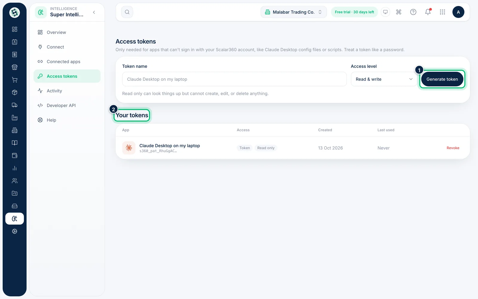 Scalar360 screen: Generate it and keep your tokens tidy
