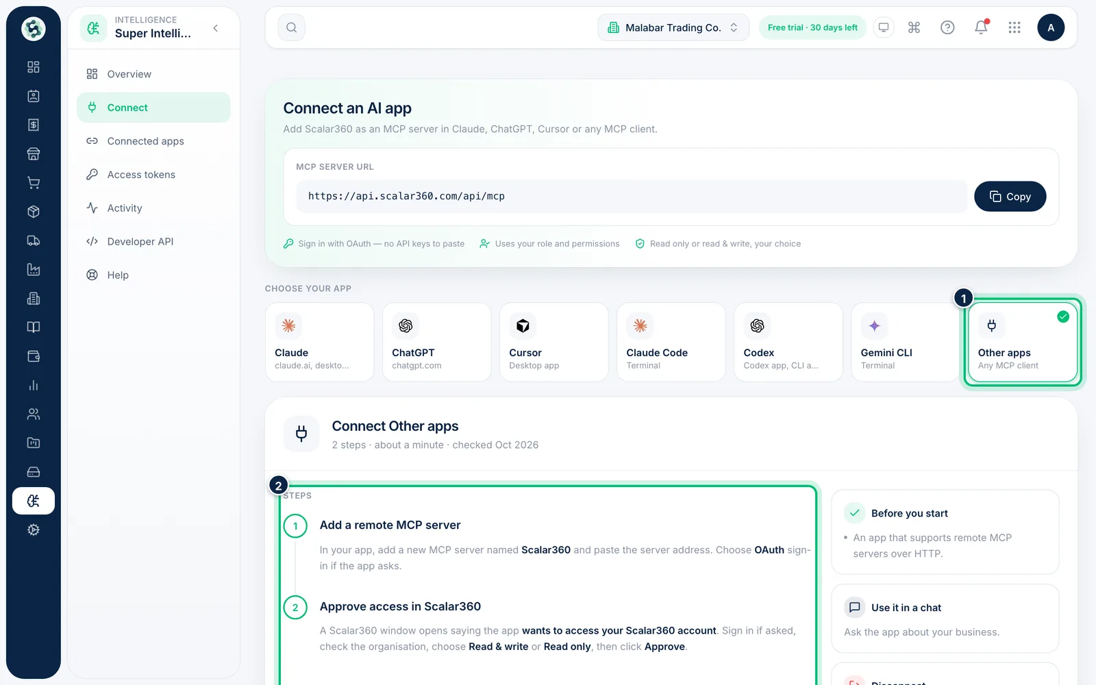 Scalar360 screen: Use a generic setup for any other app